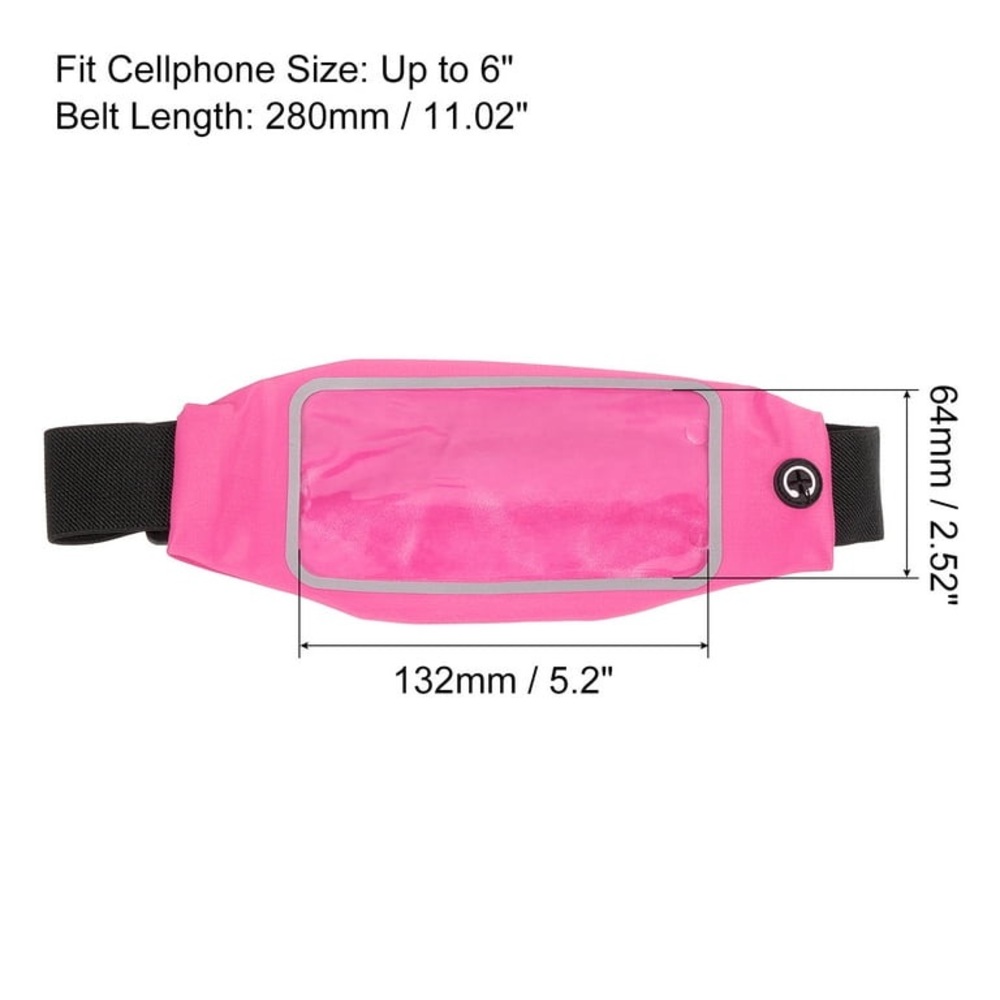 Hot Pink Running Belt Phone Holder Touchscreen Waist Pack NWOT - Picture 2 of 6